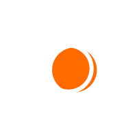 Icon of a sun with rays, partially covered by an orange circle, representing a solar eclipse.