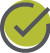 A green circle with a gray check mark inside, symbolizing approval or completion in inbound logistics, set against a gray background.