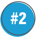 A blue circle with a gray border contains the white text #2 in the center, representing our Awards ranking.