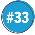 A blue circle with white numbers, often used in Awards graphics or on the About Us page.